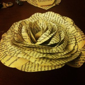 Book Page Rose